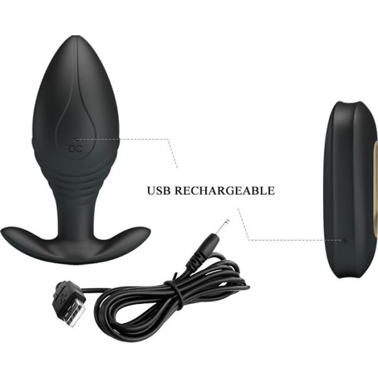 Prettylove Regina Royal Butt Plug with Remote USB