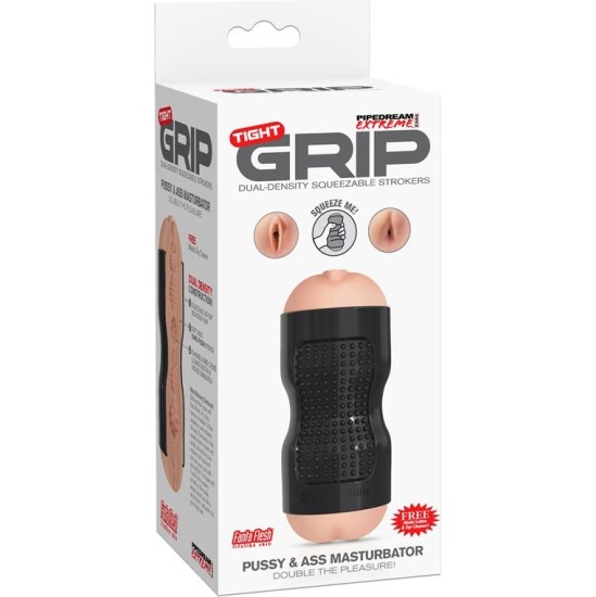 Pdx Toyz Pipedream Extreme Toyz Tight Grip Pussy & Ass Masturbator Black
