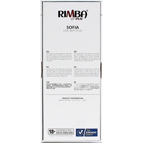 Rimba Toys Metal Butt Plug Sofia Pink Jewel