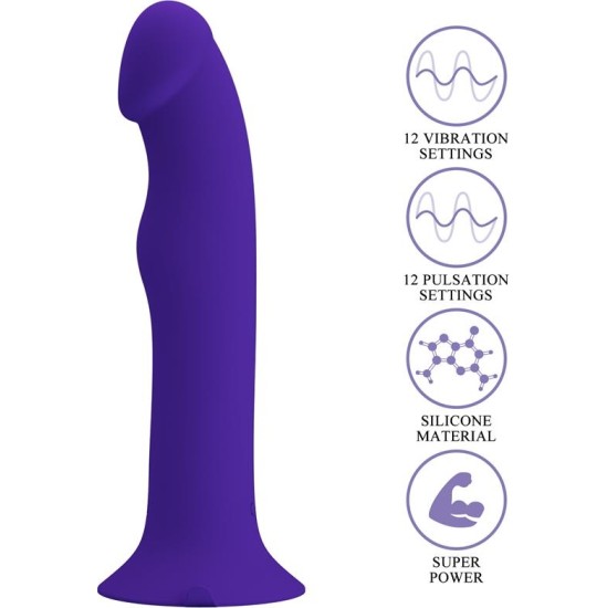 Prettylove Murray Youth Dildo with Vibration and Pulsation