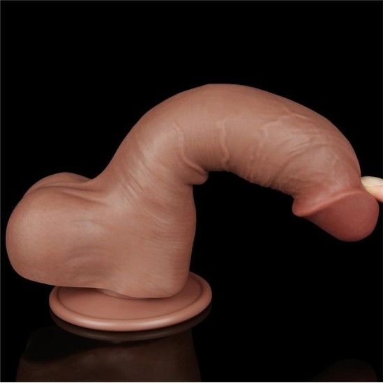 Lovetoy Dildo Sliding Skin 8 Brown