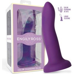Dildox By Engily Ross Color-Changing Dildo Purple to Pink Size M 17 cm