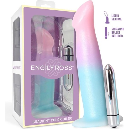 Dildox By Engily Ross Dildo Dildo with Vibration and Suction Cup Gradient Colour 17 cm