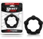 Beast Rings Bead Solid Cock Ring Silicone 3.5 cm Black