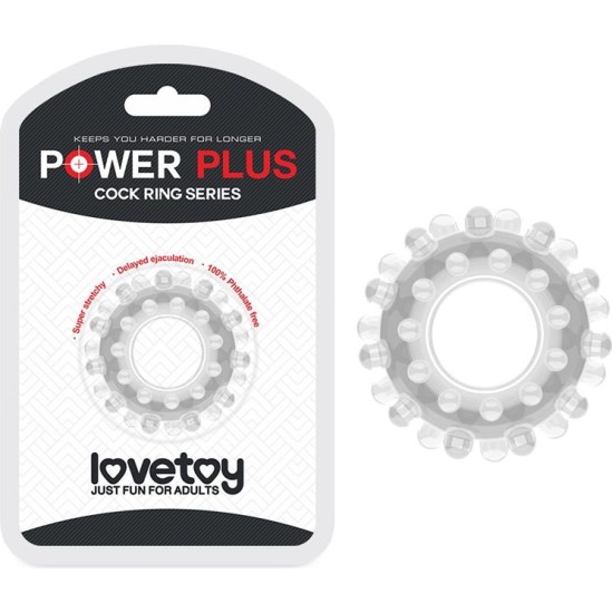 Lovetoy Penis Ring Power Plus Clear
