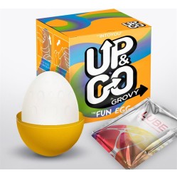 Up&Go Grovy Masturbator Egg Elastic Yellow