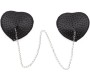 Latetobed Bdsm Line Nipple Covers with Metal Chain Black
