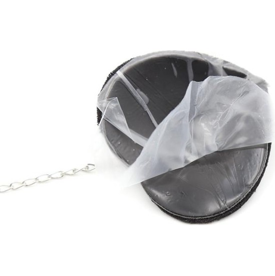Latetobed Bdsm Line Nipple Covers with Metal Chain Black