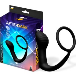 Afterdark Carnelian Vibrating Anal Plug with Penis Ring