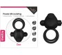 Lovetoy Double Vibrating Cockring Power Clit Duo Black