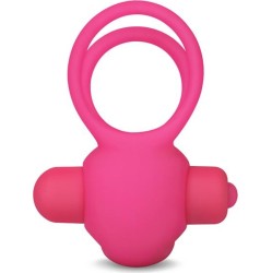 Lovetoy Double Vibrating Cockring Power Clit Duo Pink