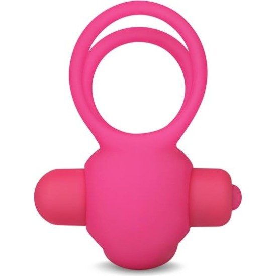 Lovetoy Double Vibrating Cockring Power Clit Duo Pink