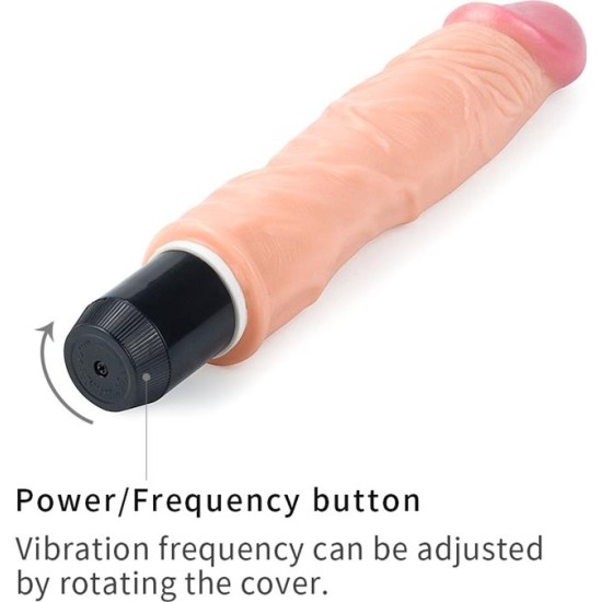 Lovetoy Dildo Flexi 9.5 with Vibration Flesh