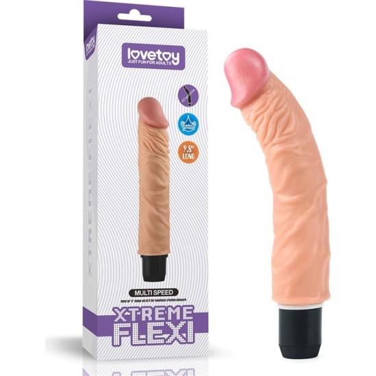 Lovetoy Dildo Flexi 9.5 with Vibration Flesh