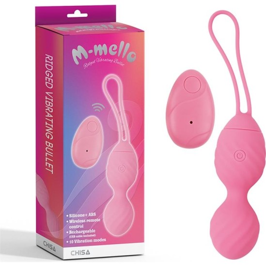 Chisa Huevo Vibrador Control Remoto Ridged USB Silicona 7.4