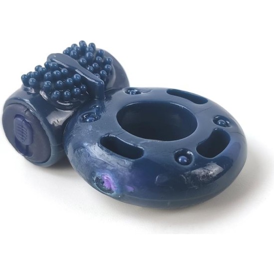 A-Gusto Vibrating Penis Ring Blue