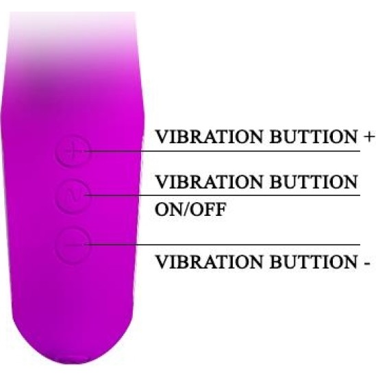Prettylove Vibe Ansel USB Silicone Purple