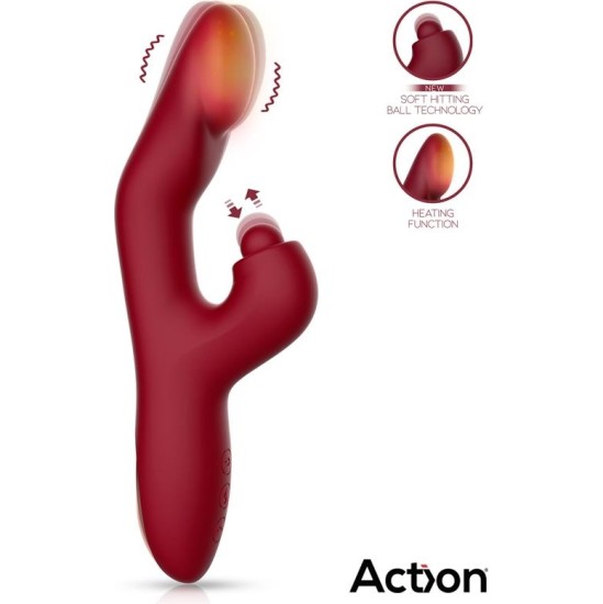 Action Velter Soft Clit Hitting Ball with Vibration and Heating Function
