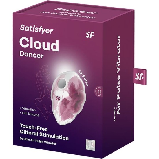 Satisfyer Cloud Dancer Clit Sucker and Vibe Red Print