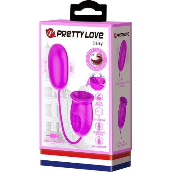 Prettylove Daisy Vibrating Egg and Licking Stimulator