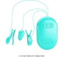 Prettylove Surprise Box Vibrating Egg with Electric Shock Nipple Clamps Blue