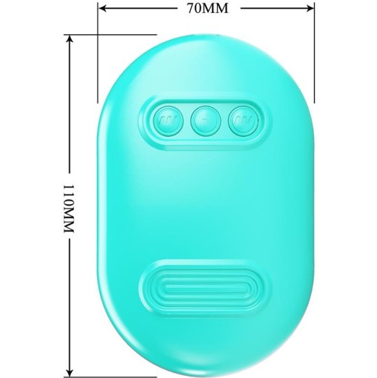 Prettylove Surprise Box Vibrating Egg with Electric Shock Nipple Clamps Blue