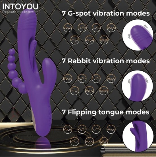 Intoyou Triya Vibe with Flipping Tongue and Anal Beads