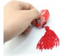 Latetobed Bdsm Line Heart Sequin Nipple Cover with Tassel Red