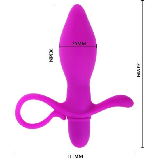 Prettylove Butt Plug with Vibration Taylor Purple
