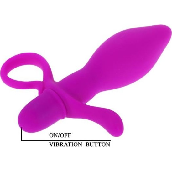 Prettylove Butt Plug with Vibration Taylor Purple