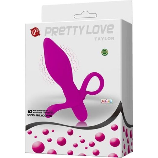 Prettylove Butt Plug with Vibration Taylor Purple