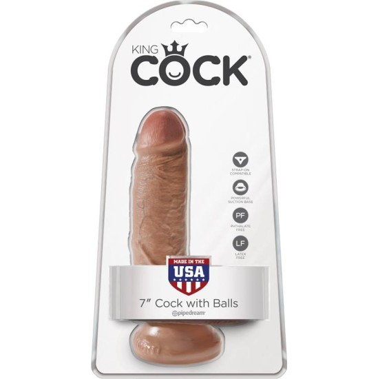 King Cock Cock with Balls 7 - Tan