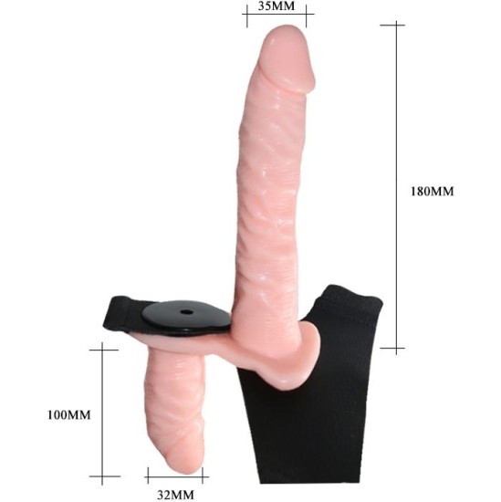 Baile Double Penetration Strap-on Flesh