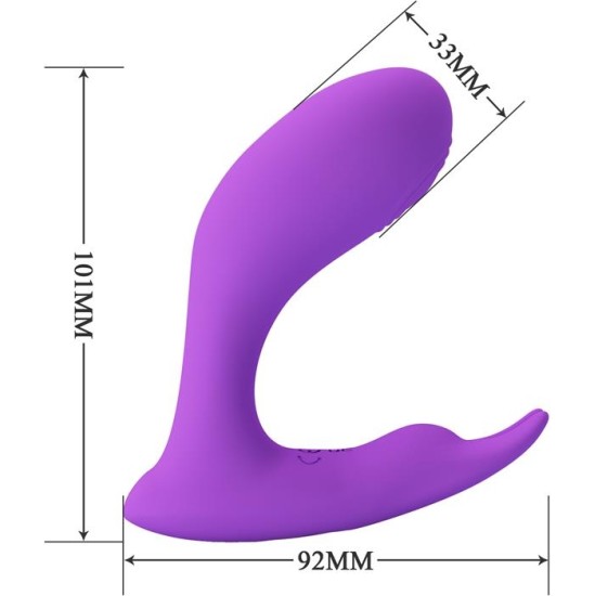 Prettylove Idabelle Stimulator with Vibration and Pulsation Remote Control