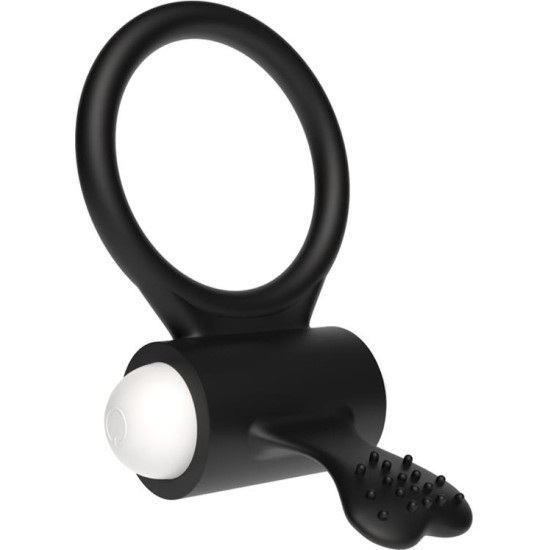 Lovetoy Vibrating Cockring Power Clit Black