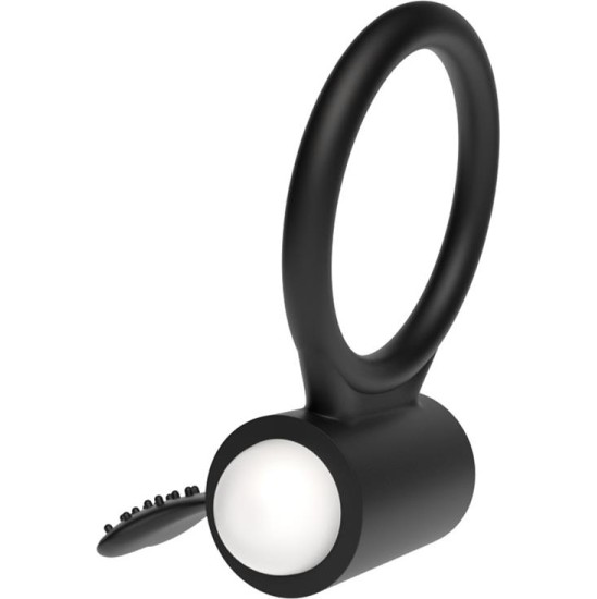 Lovetoy Vibrating Cockring Power Clit Black
