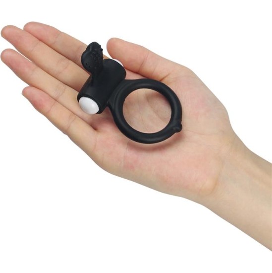 Lovetoy Vibrating Cockring Power Clit Black