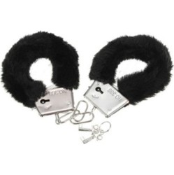 Diablo Picante PLEASURE FURRY HANDCUFFS BLACK