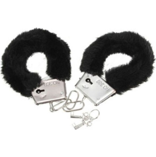 Diablo Picante PLEASURE FURRY HANDCUFFS BLACK