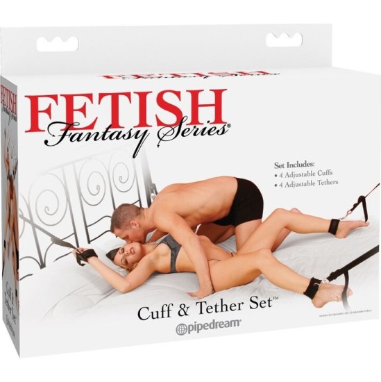 Pipedreams FETISH FANTASY CUFF AND TETHER SET