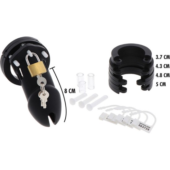 Hidden Desire EXTREME CHASTITY COCK CAGE SILICONE SIZE L BLACK