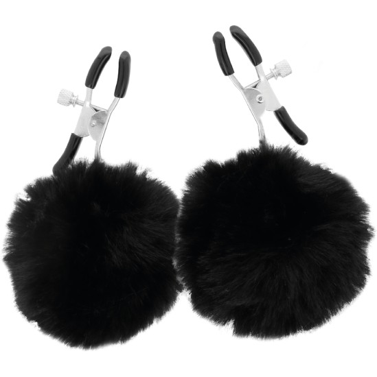 Darkness Sensations DARKNESS - NIPPLE CLAMPS WITH POM POMS 1