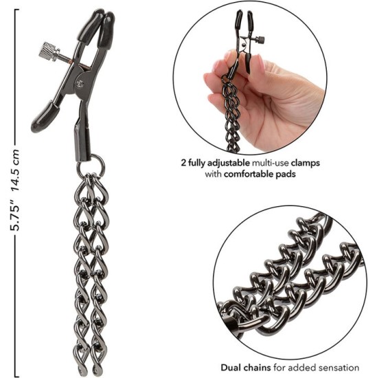 Calexotics EUPHORIA CHAIN NIPPLE CLAMPS 14.5 CM