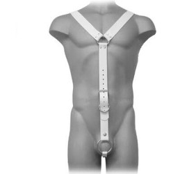 Leather Body HARNESS MEN WHITE