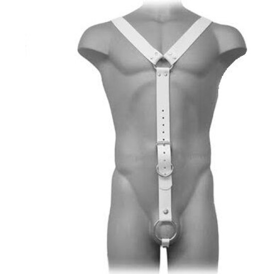 Leather Body HARNESS MEN WHITE