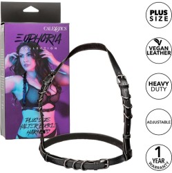Calexotics EUPHORIA PLUS SIZE HALTER BUCKLE HARNESS BLACK