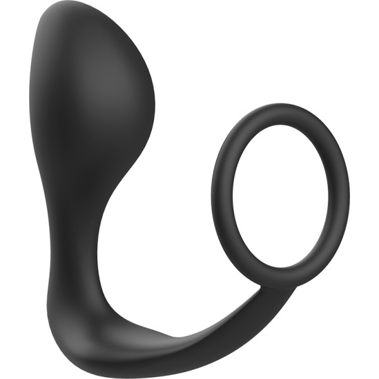 Addicted Toys ANAL PLUG WITH BLACK SILICONE RING
