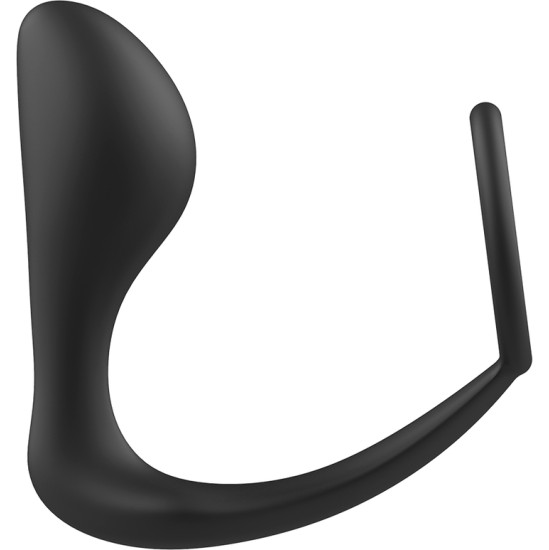 Addicted Toys ANAL PLUG WITH BLACK SILICONE RING