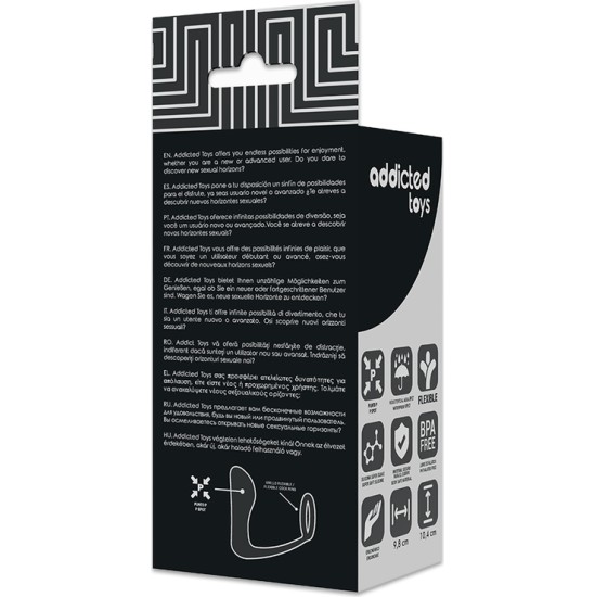 Addicted Toys ANAL PLUG WITH BLACK SILICONE RING