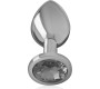 Intense Anal Toys INTENSE - ALUMINUM METAL ANAL PLUG WITH BLACK GLASS SIZE L